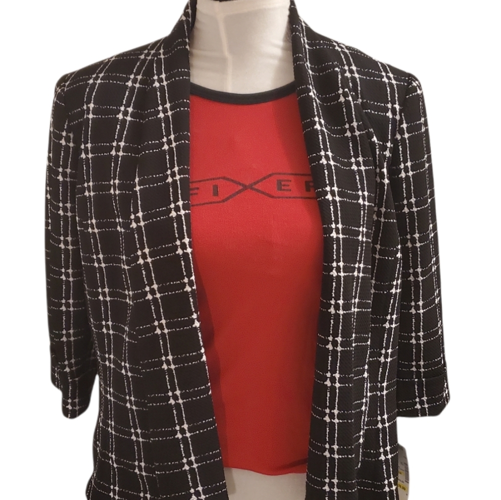 Kate Rosy Plaid Petite Blazer